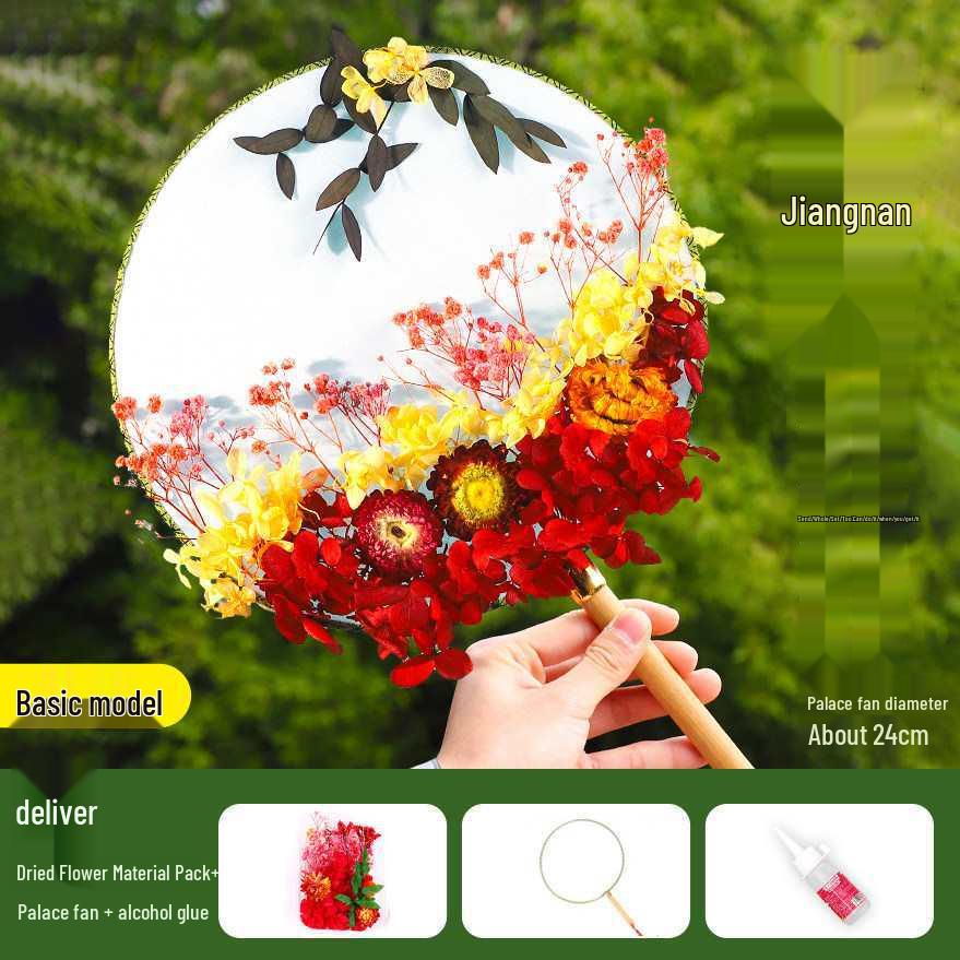 Dried Flower Fan DIY Kit for International Women's Day - Team Building & Handmade Gift