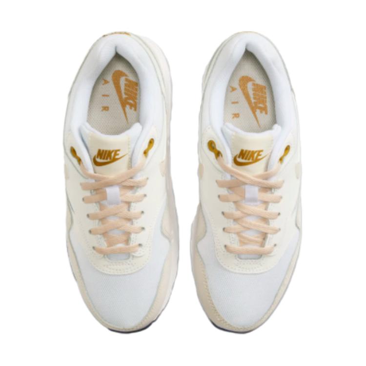 Nike Детские кроссовки Air Max 1 GS White Bronzine Barely-Volt Light-Orewood-Brown DZ3307-103
