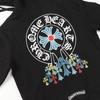 849 CHROME HEARTS Осень-Зима 2025 Новая Толстовка с Капюшоном Классического Стиля с Логотипом Большого Размера, Подходит для Парной Носки