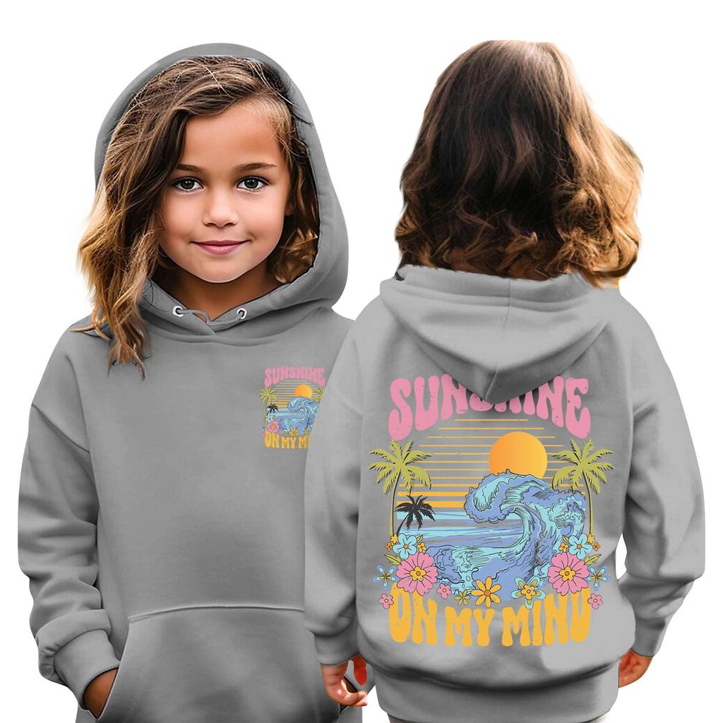 Children's Hoodies Loose Printed Hooded Sports Shirt Fashionable Sports Shirt
