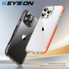 KEYSION Прозрачный противоударный чехол для iPhone 16 Pro Max, цветной противоударный прозрачный силиконовый чехол+чехол для телефона из поликарбоната для iPhone 15 Pro Max