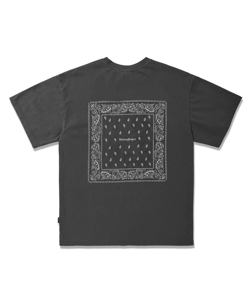 MINIMALPROJECT Paisley Pigment Short Sleeve T-Shirt Mst170 [Darkgray]