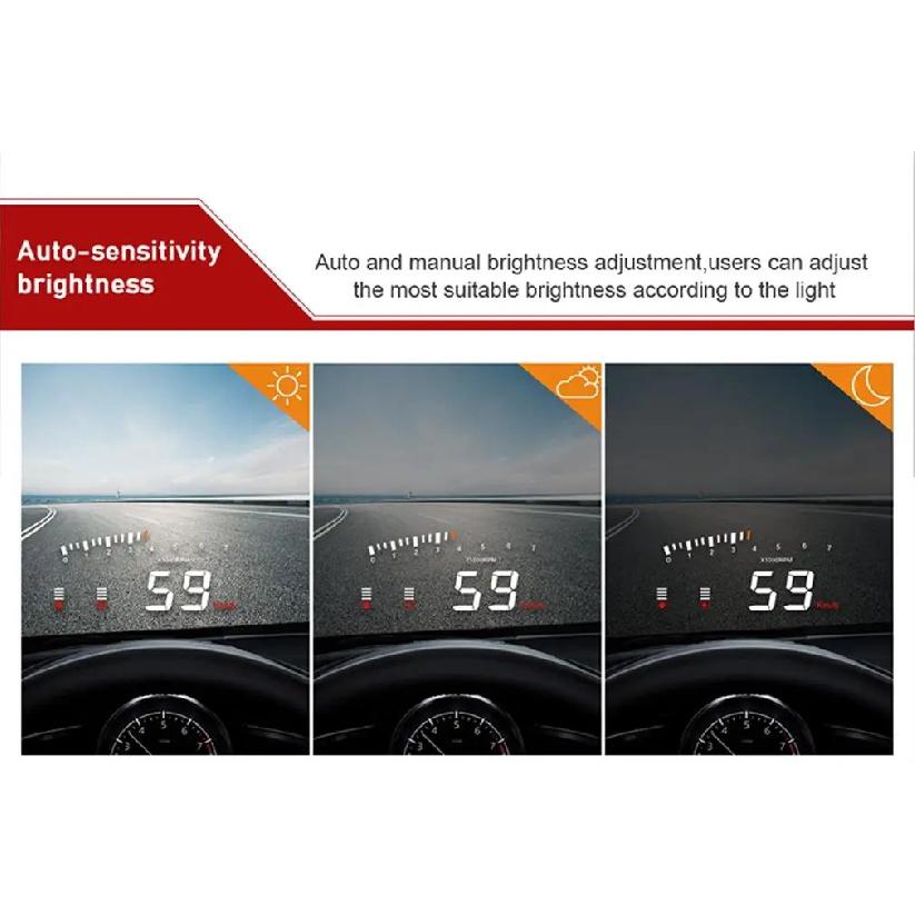 X5 OBD2 HUD Car Head Up Display Digital Speedometer On Board Computer Windshield Projector Water Temperature Voltage