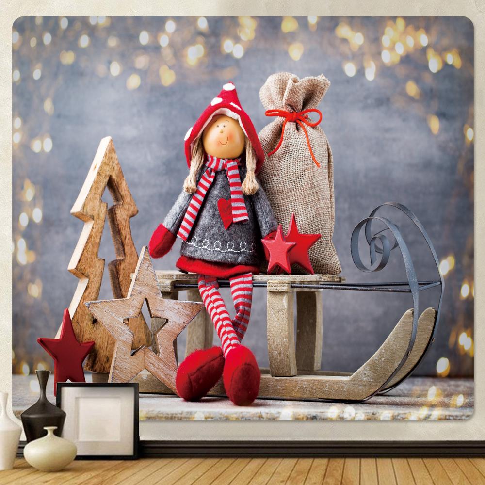 Новый год Рождество домашний гобелен психоделическая сцена настенный богемный фон ткань украшение стены