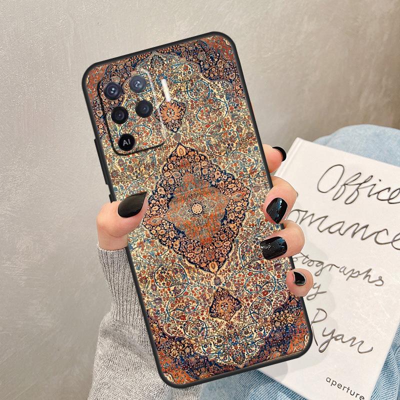 Чехол для Oppo A54 A74 A94 A17 A57 A77 A76 A16 A96 A18 A60 A80 A40 A38 A58 A78 A98 A15 A5 Pro с цветочным узором Персидский ковер