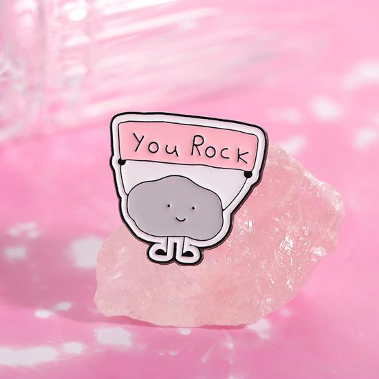 YOU ROCK Inspirational Cloud Brooch Zinc Alloy Lapel Badge Bag Clothes Decorative Brooch Statement Accessory
