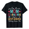 I'm A Mom Grandma and A Great Grandma Nothing Scares Me T-Shirt Letters Printed Sayings Graphic Tee Tops Mother's Day Mama Gifts
