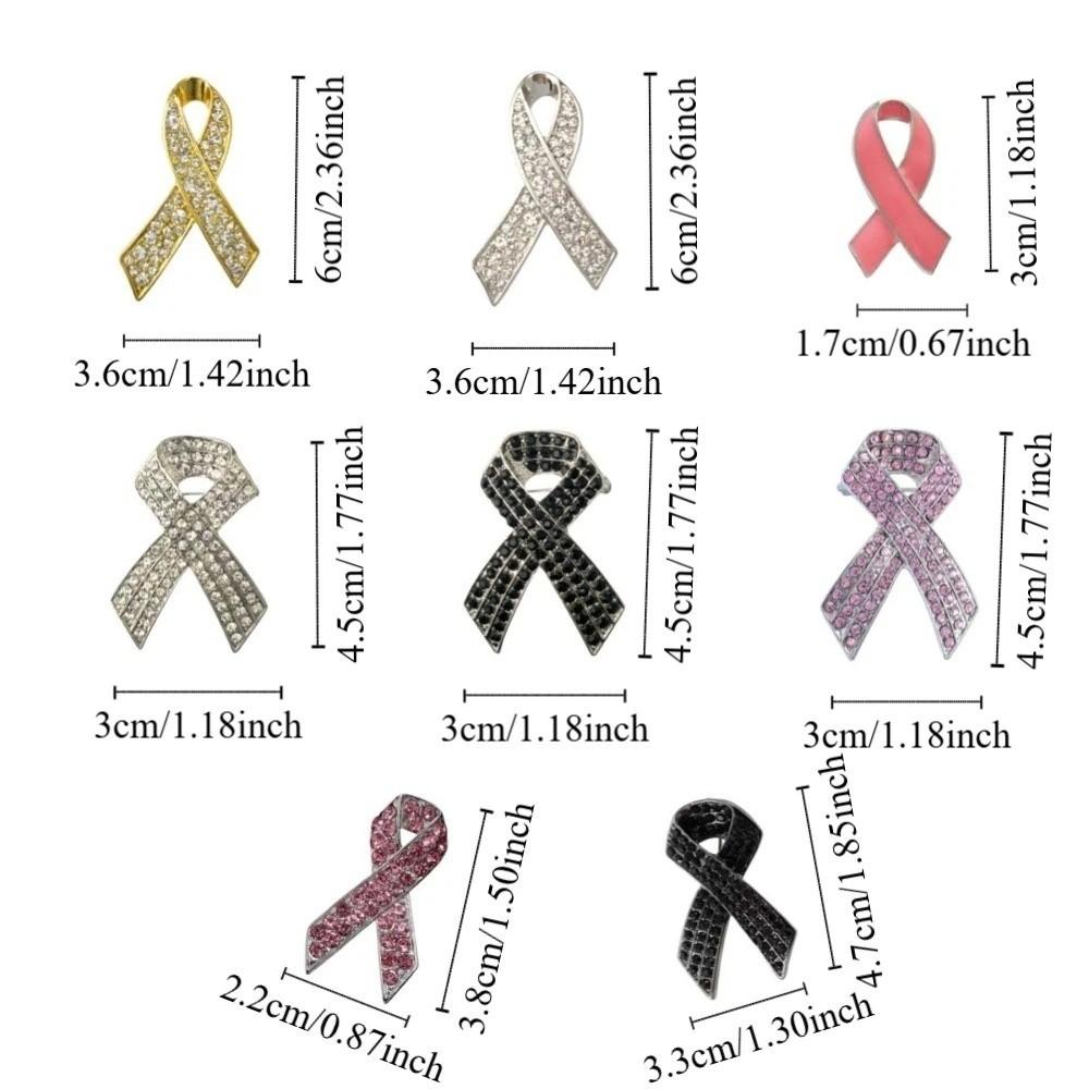 Awareness Black Ribbon Pin Rhinestone Crystal Funerals Memorial Pin Funeral
