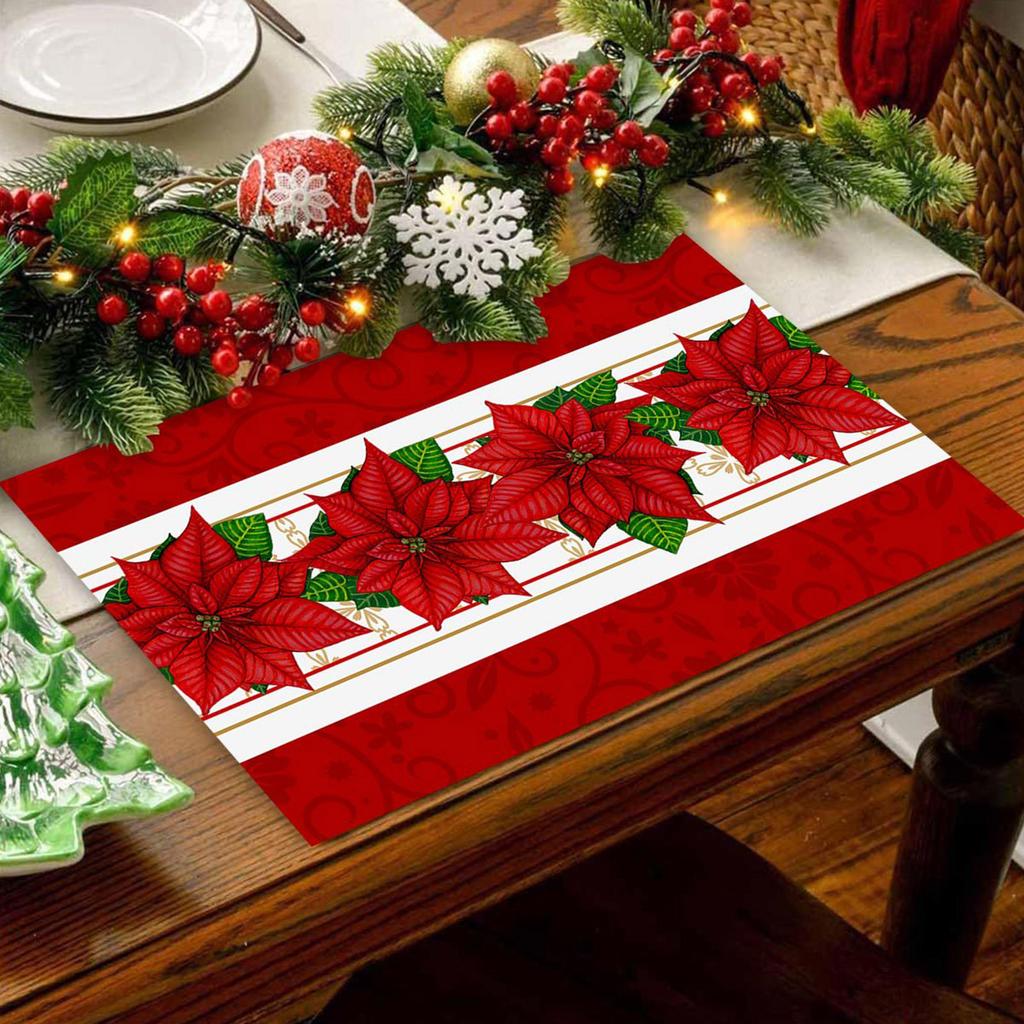 Christmas Placemats Cartoon Party Insulation Dining Table Christmas Atmosphere Placemats