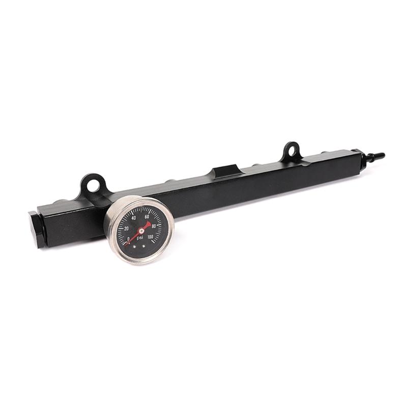 K-Series Heavy Fuel Rail Kit High Flow Fuel Rail with Oil Gauge for K20-K24 Series - Auto Accessory