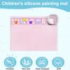 Силиконовый коврик для рисования с чашкой для чистки, эффективная палитра для смешивания, коврик для рисования, коврик для граффити для детей, художников