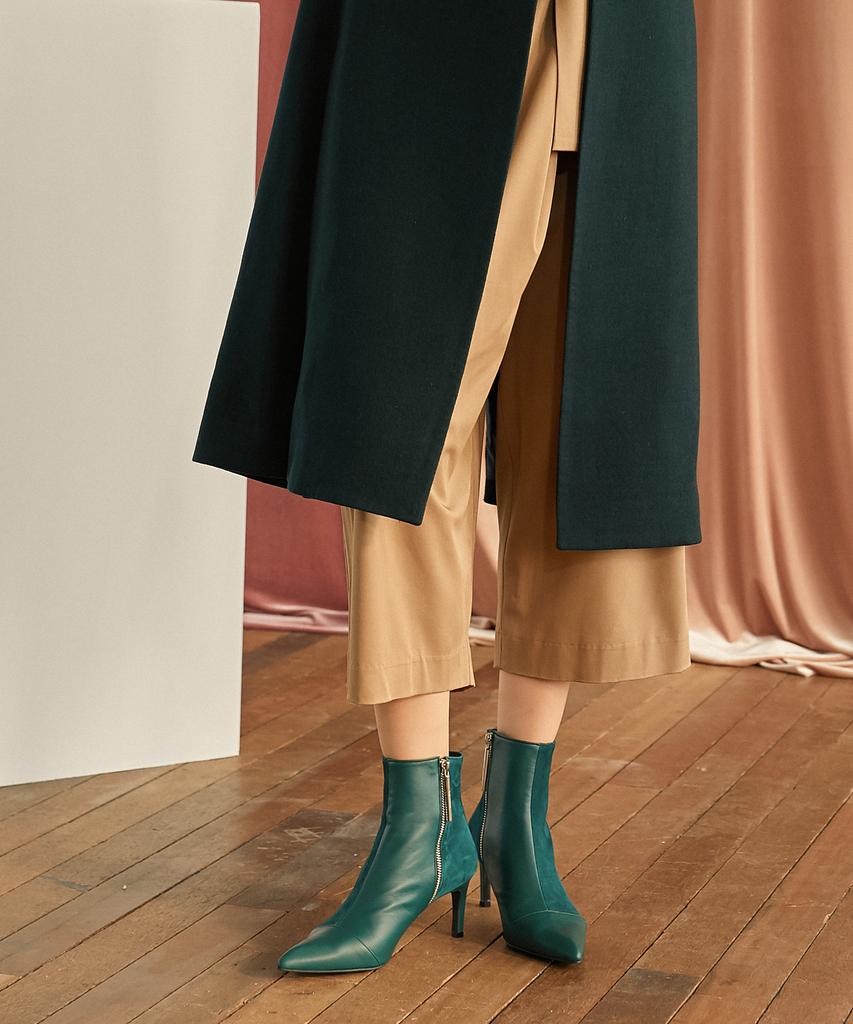 Jede Konnen Jdb18017_Suede Match Color Ankle Boots_Green