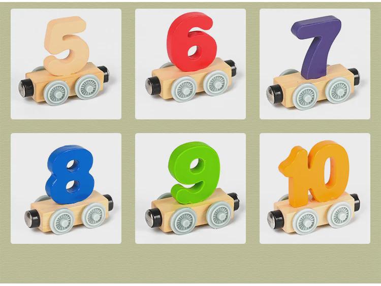 Магнитный цифровой поезд, строительные блоки, развивающие игрушки для мальчиков и девочек, возраст 1-5 лет