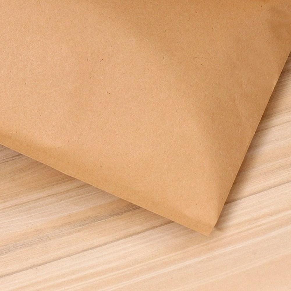 100Pcs Coated Greaseproof Oil Proof Bags Brown Kraft Paper Sandwich Packaging Food Packing