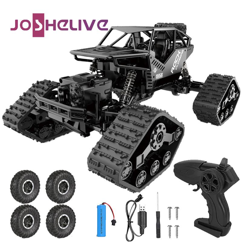Радиоуправляемая машина для скалолазания по бездорожью 1:12 2,4G 4WD гусеничные колеса, радиопередатчик, игрушечный автомобиль с дистанционным управлением