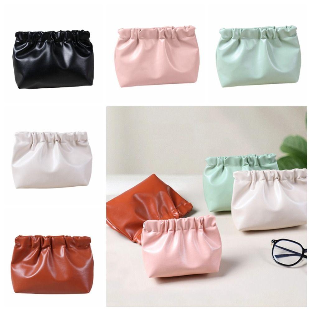 Pu Leather Mini Cosmetic Bag Makeup Bag Leaf Spring Bag Simple Coin Bags Change Storage