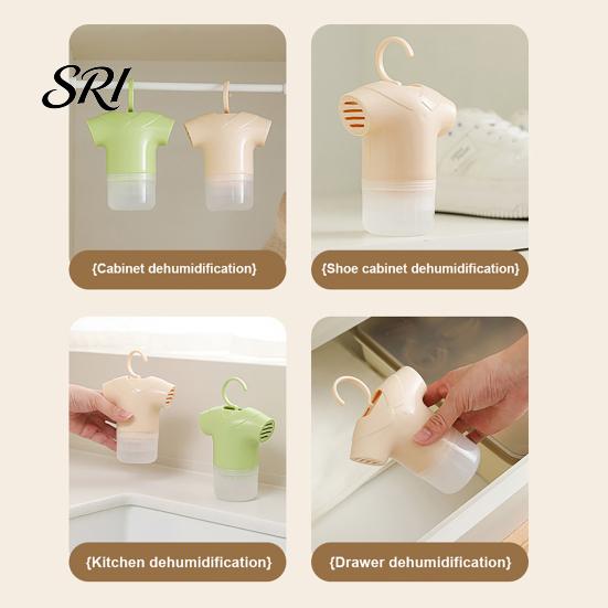 Moisture Absorber with Hanger Hanging Box T-shirt Shape Humidity Absorption Dehumidification Closet Remover Home Dormitory Wardrobe Bathroom