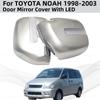 Автомобильные хромированные аксессуары для зеркал заднего вида 1998 1999 2000 2002 2003 ДЛЯ Toyota NOAH Накладка на зеркало заднего вида боковой двери со светодиодной подсветкой