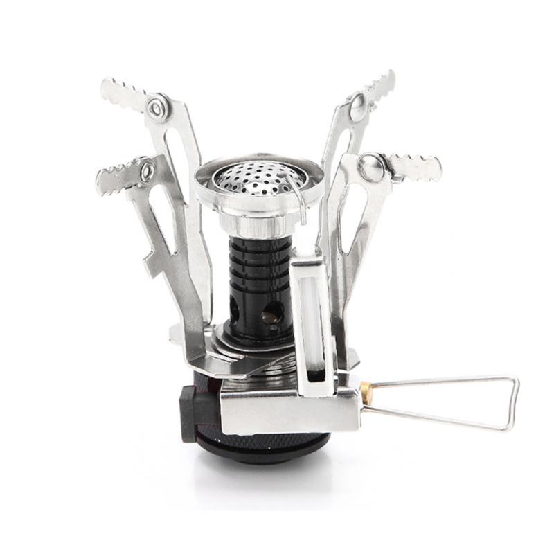 Мини газовая плита портативная складная из алюминиевого сплава газовая горелка для пикника на открытом воздухе для приготовления пищи кемпинговые принадлежности