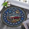 Automotive Glass Art Round Area Rug Under Office Chairs Bedroom Living Room Home Decor
