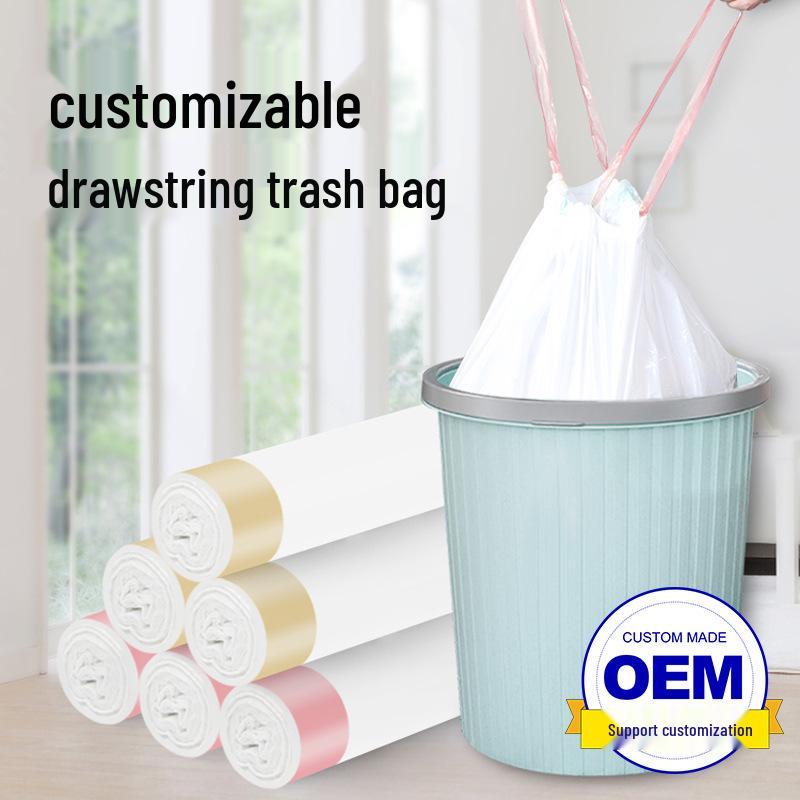 Утолщенные мусорные мешки с автоматической затяжкой для уборки дома