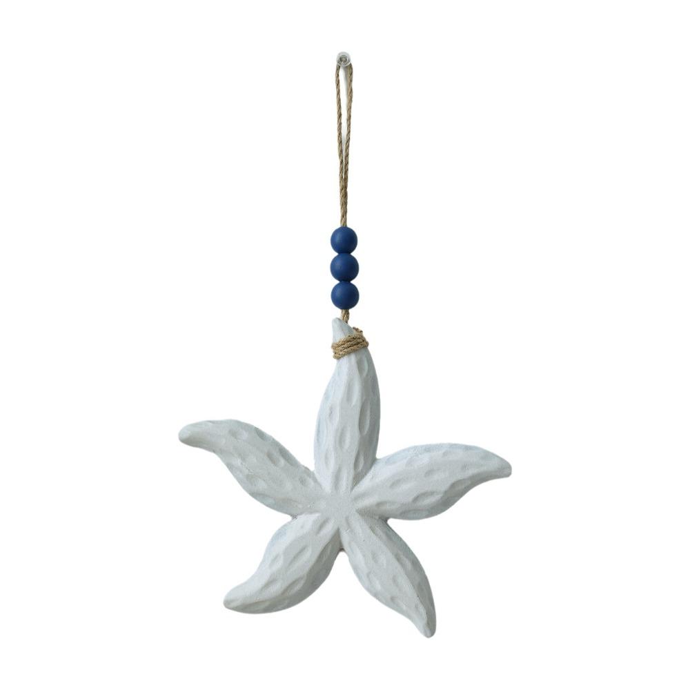 Romantic Nautical Decor Hanging Background Wall Decoration Wooden Starfish Pendants  Living Room