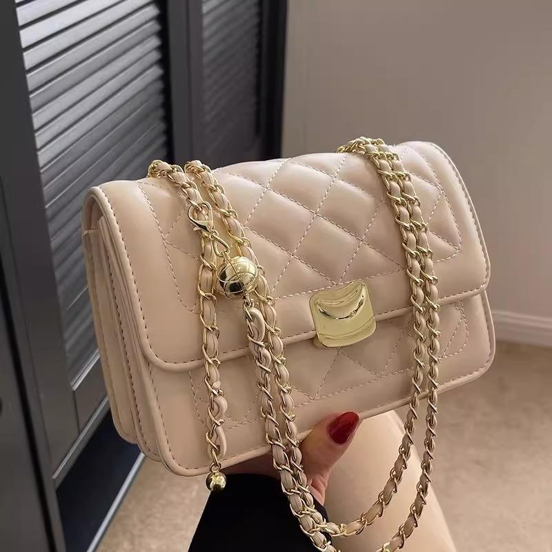 Premium Sense Small Bag Women's Bag 2025 New Model Is Popular This Year, Summer Versatile Diamond Chain Bag Popular Messenger Bag