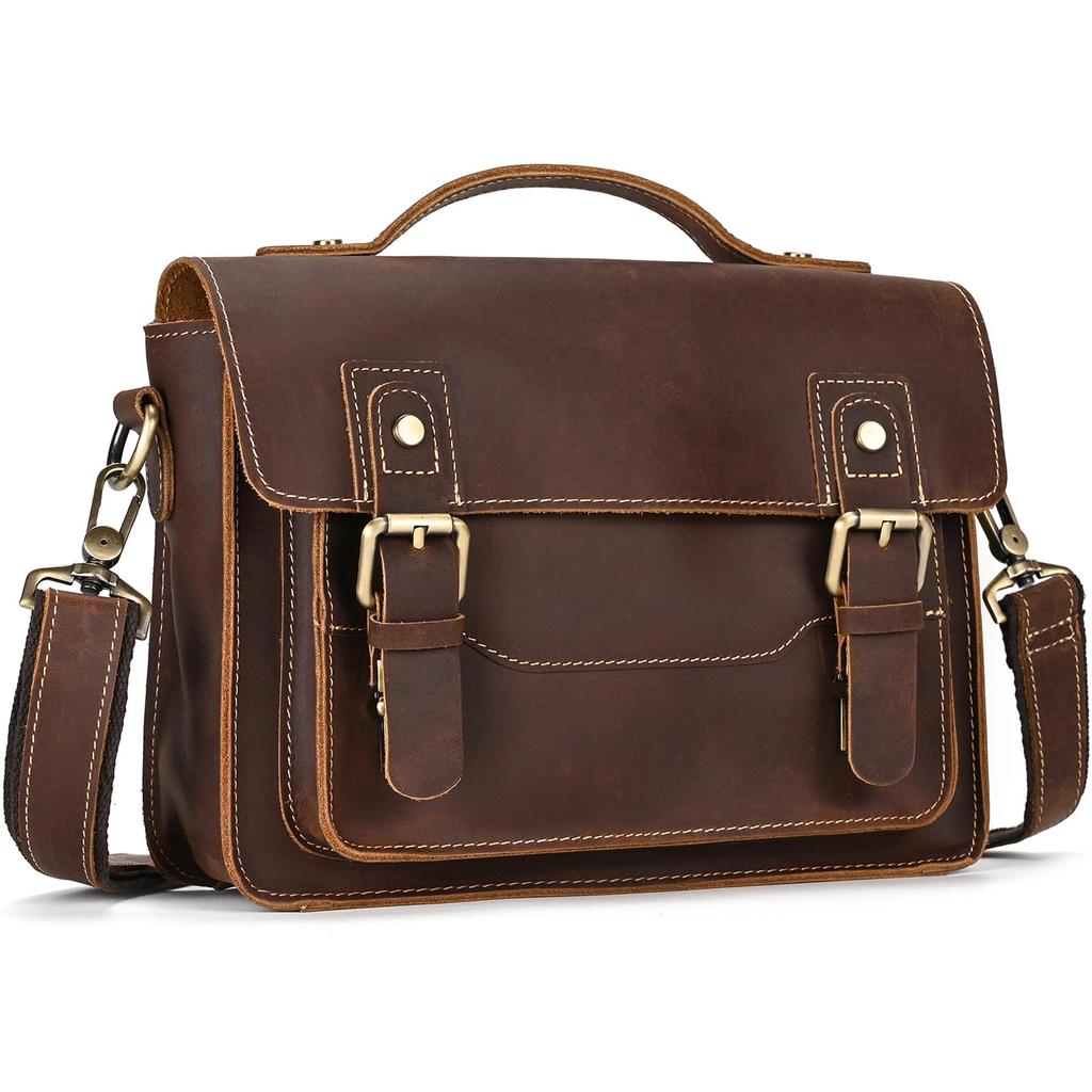 Messenger Genuine iPad Shoulder Crossbody Leather For Business Casual Bag [Luufan] Bag, Leather, Men's, Compatible, Bag, 2-Way Bag, Handbag,