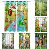 Зоопарк Лес Занавеска Мультяшная Детская 3D Цифровая Печать Занавеска Светоблокировка