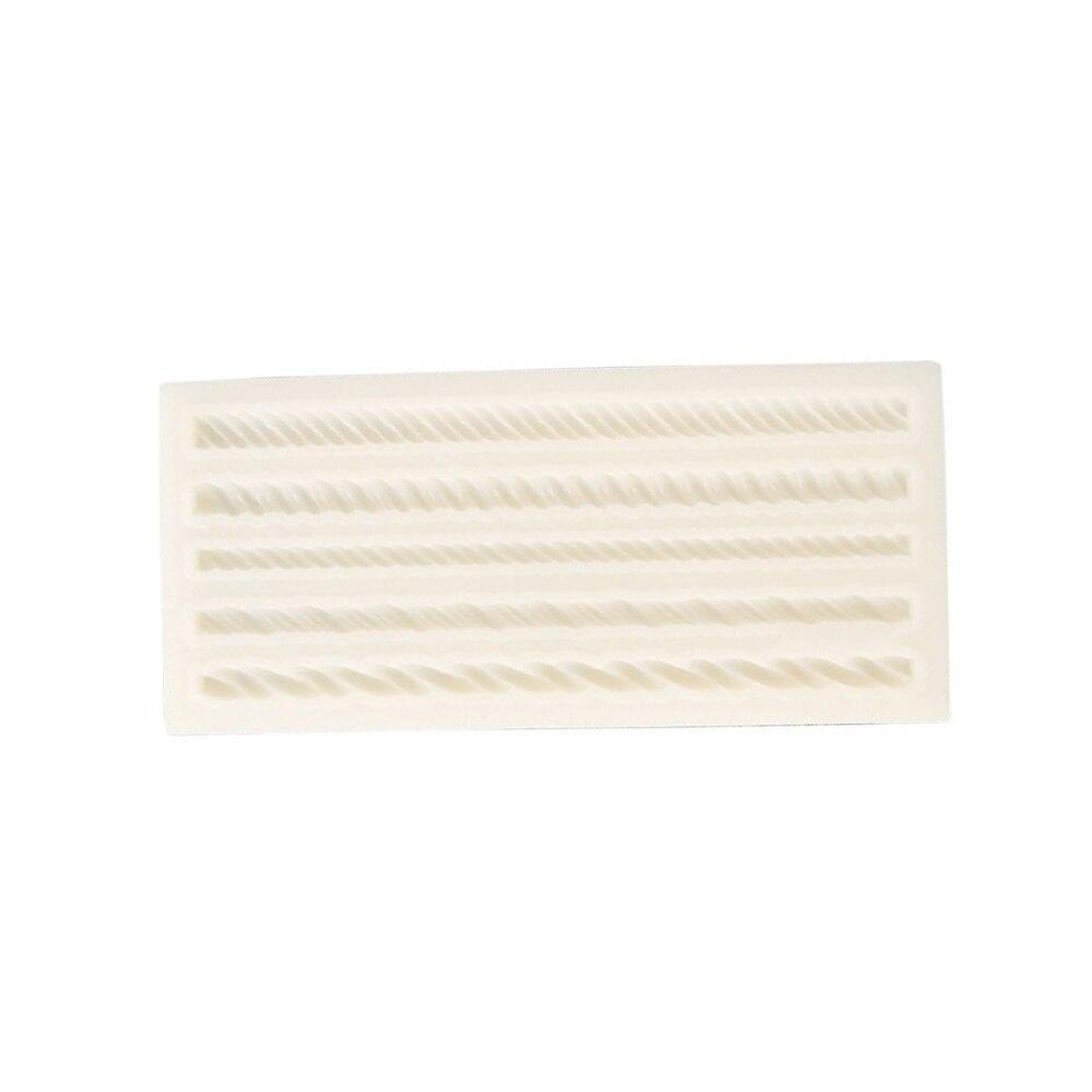 Aouke Плетеная веревка силиконовая форма для кухни DIY десерт шоколадная форма помадка длинная полоска кружево украшение форма