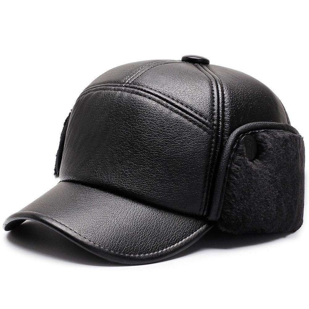 Men's Winter Warm Leather Hat with Ear Protection - Duckbill Style