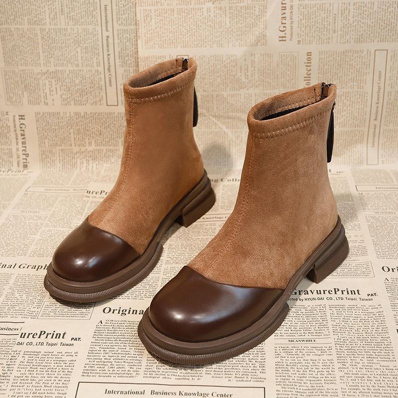 Детские ботинки мартинс осень новые толстый каблук тонкие ботильоны коричневые ботинки на плоской подошве