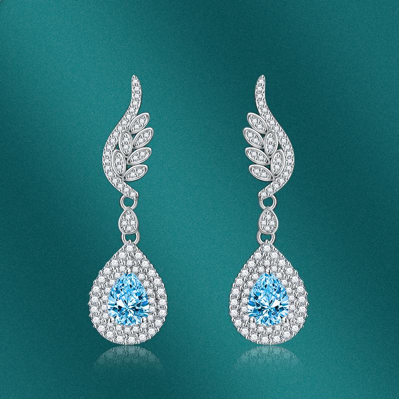 BELLA BOX Длинные серьги-капли с перьями, роскошные женские свадебные украшения, подарки на помолвку