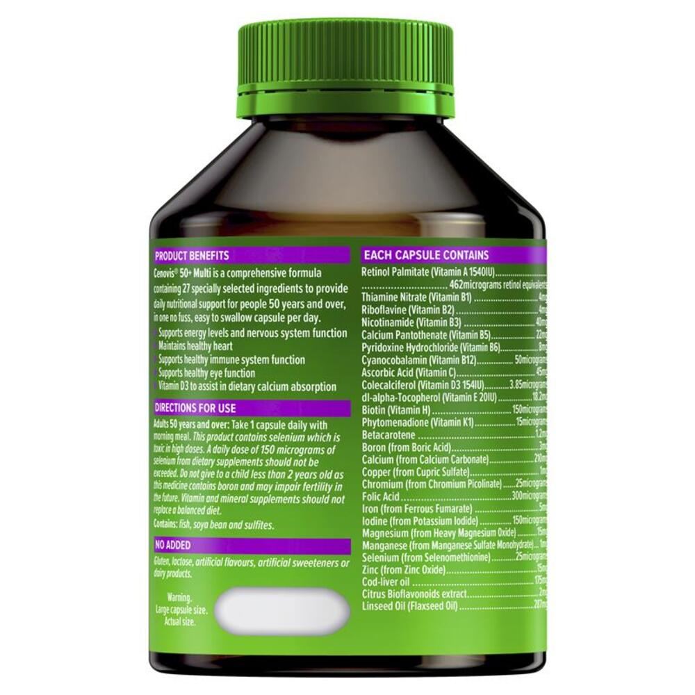 CENOVIS Multi 50+ Once Daily 100 Capsules 2ea