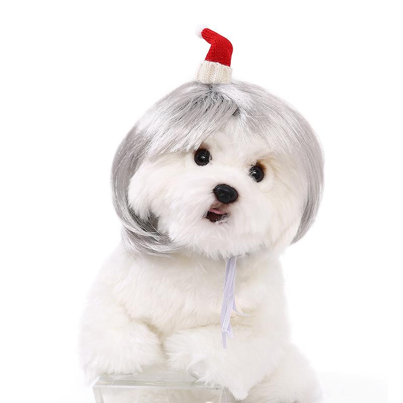 Кошка Собака Домашние животные Парики Головной убор Забавный костюм Щенок Трансвестит Косплей Одевание Милые питомцы Набор для волос Забавный реквизит Головные уборы Аксессуары