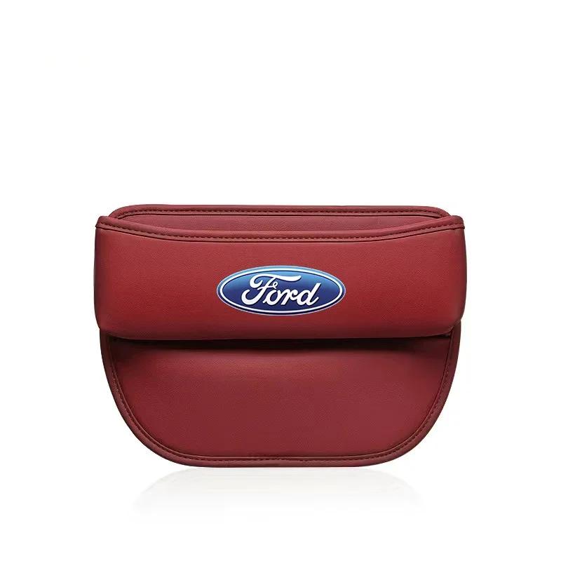 Car Sticker 2026 For Ford Auto Seat Gap Storage Box Leather Car Seat Organizer Holder for Fords 2 3 4 5 MK 2 6 7 Ranger Fiesta K