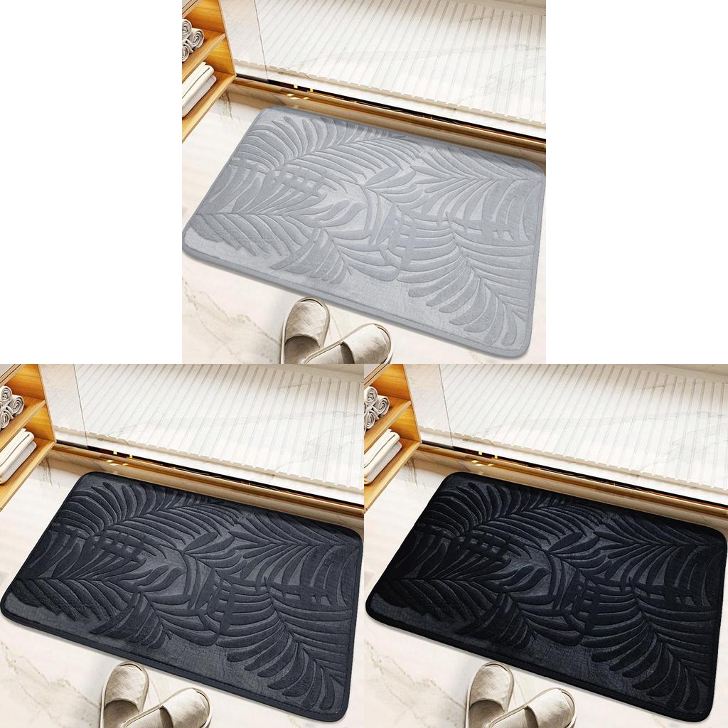 Polyester Bathroom Mat With Non Slip Backing And Water Absorption For Bedroom And Living Area