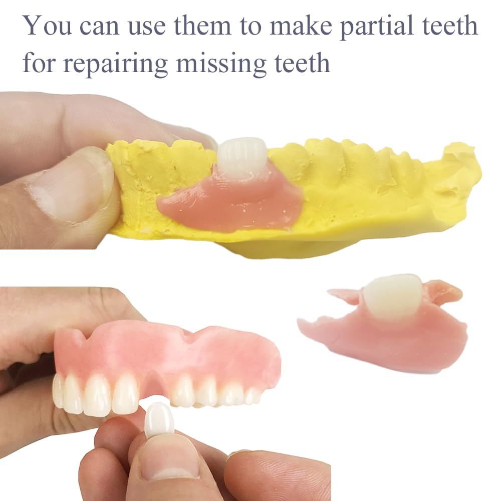 Missing Teeth Repair Kit -DIY Denture Parts for Make the Temporary Fake Teeth at home Denture Material kit