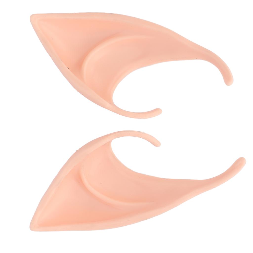 Cosplay Fairy Elf Ears Soft Plastic Cement False Artificial Ears Costume Props for Halloween Christmas Party