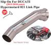 Slip On For DUCATI Hypermotard 821 2013 - 2018 Hyperstrada Motorcycle Exhaust Escape Modified Connection Middle Link Pipe 51mm