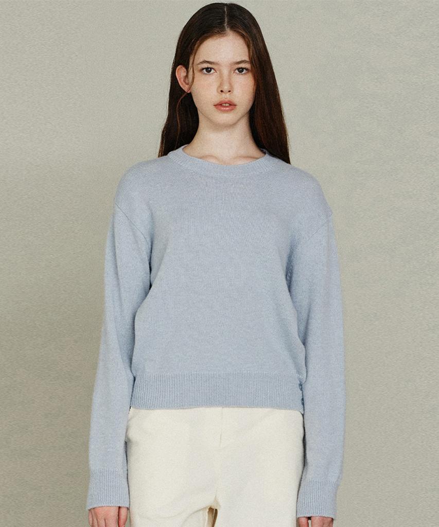 ITOV SEOUL Slit Button Round Knit Sb