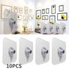 10 Pcs Punch-Free Non-Marking Strong Adhesive Screw Stickers Wall Picture Hook Invisible Traceless Hardwall Drywall