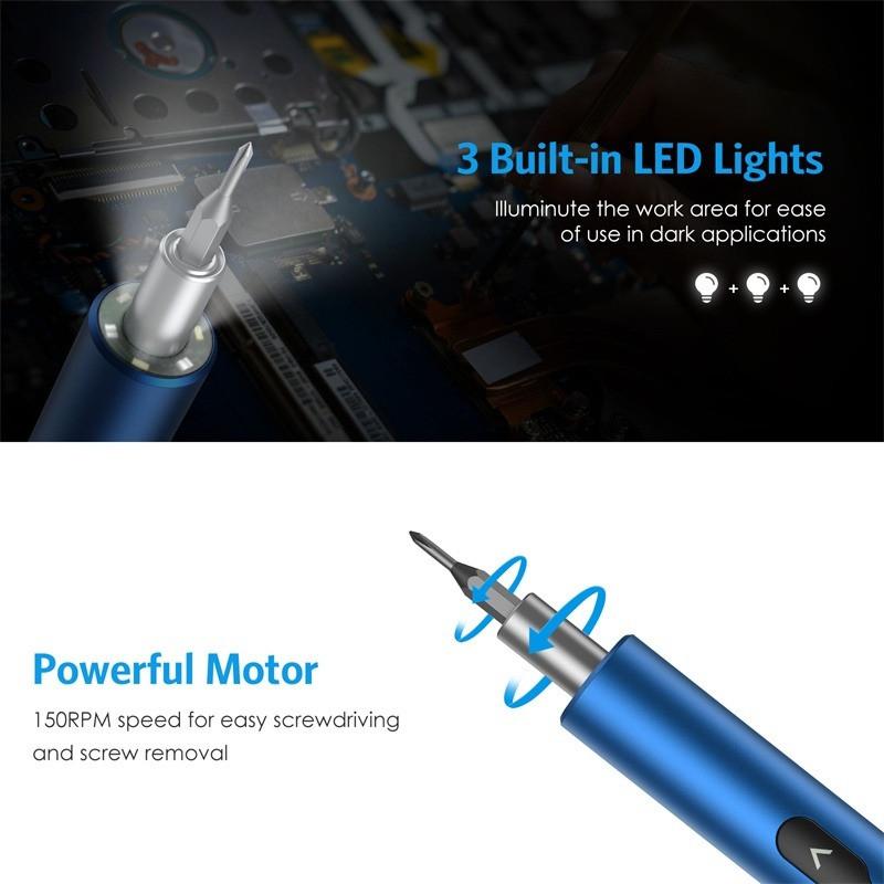 Портативный набор электрических отверток 28 в 1, перезаряжаемый набор инструментов для ремонта, набор отверток для обслуживания электронных устройств