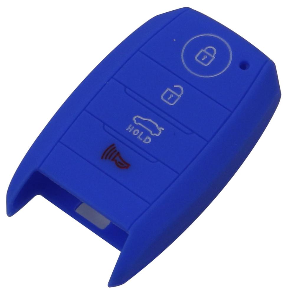 Jingyuqin Remote 4B Silicone Car Key Cover Case For KIA Cerato Forte Sorento Sedona 2014 2015 2016 Optima Sportage Smart Key