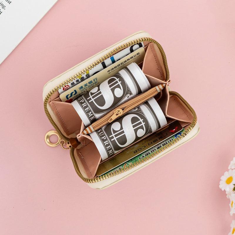Short Wallet, Fashionable and Simple Zipper for Young Students, Cartoon Pu Change Purse, New Model.