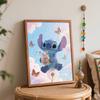 Disney Digital Oil Painting Art Kit Stitch Holding Candy Butterflies Sky Hand Filled Home Decor