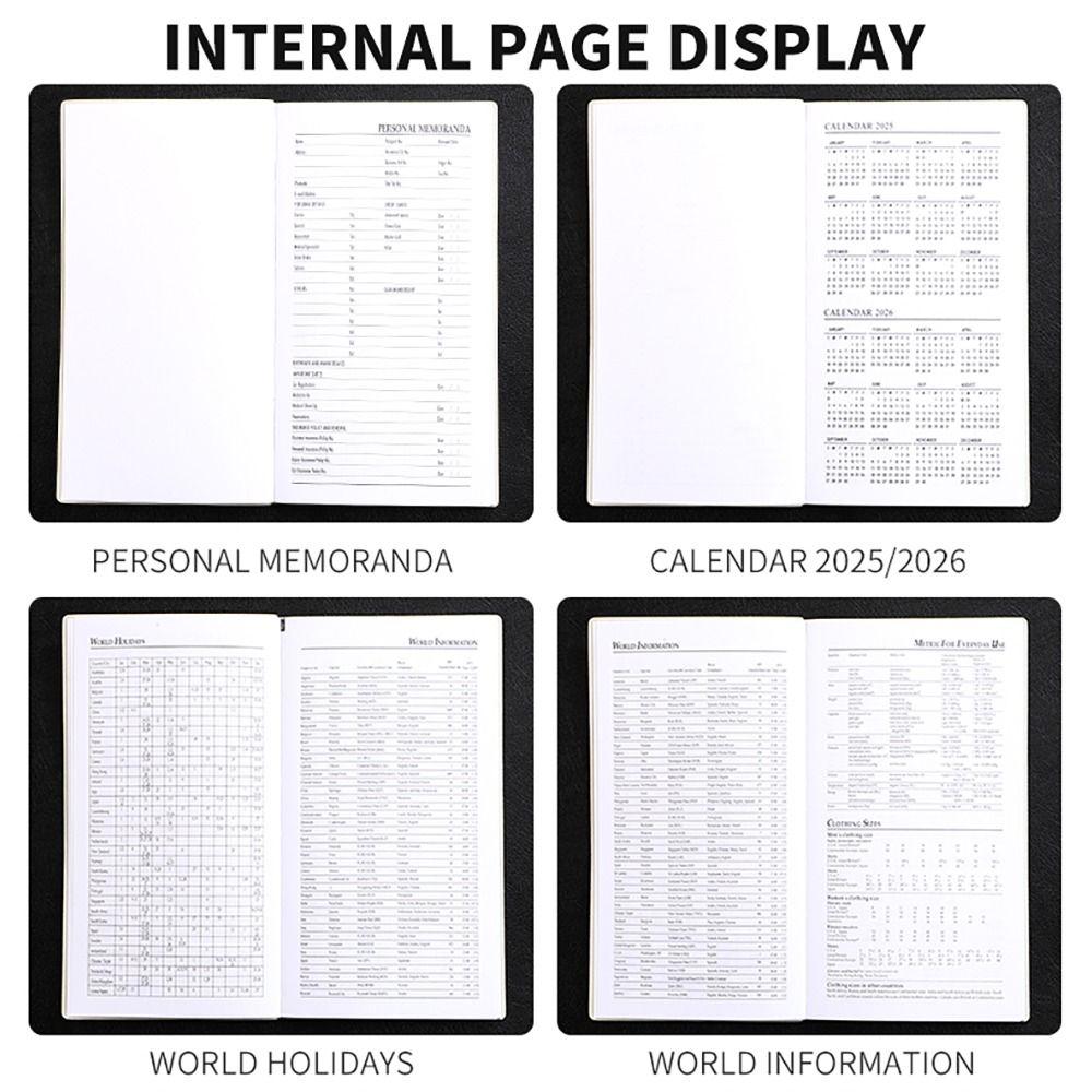 A6/A7 2025 Agenda Book English Daily Weekly Monthly Planner 2025 Planner Notebook  School Office