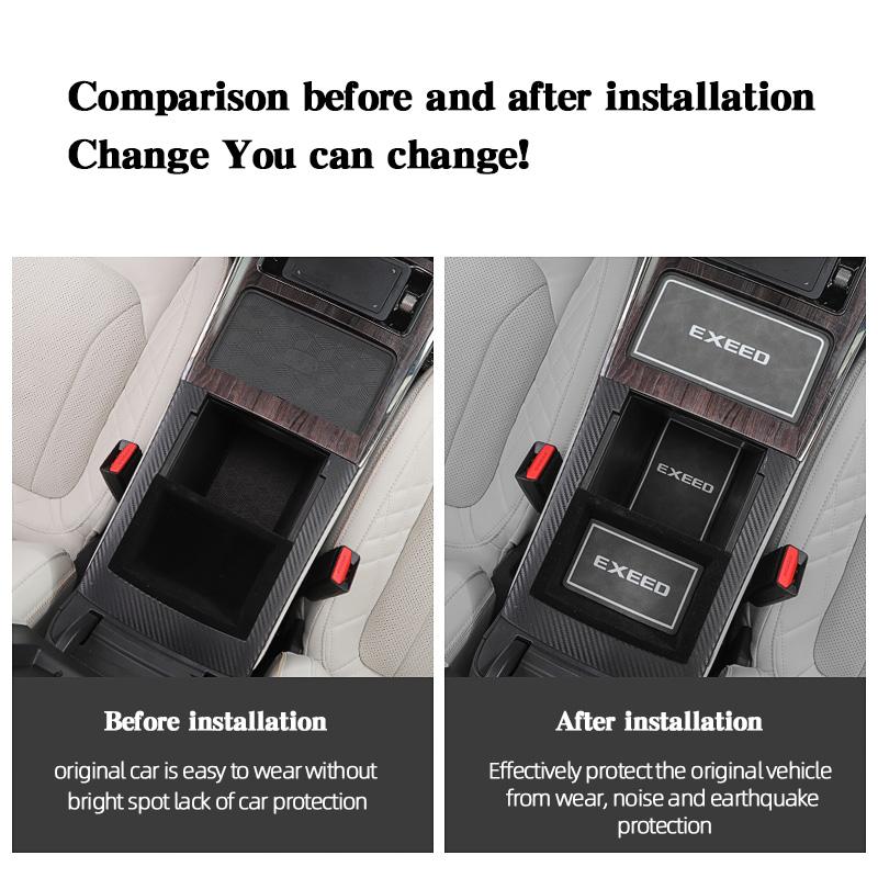 Car Door Groove Mat For Chery Exeed VX 2021 Anti-slip Cup Pad Rubber Rugs Slot Hole Interior Car-styling Accessories 17PSC