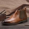 Autumn 2024 Men's Chelsea Boots: Retro Polished British Style, Available In Large Sizes