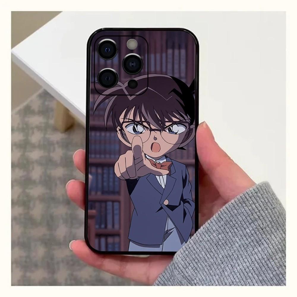 Чехол для телефона Аниме Детектив Конан Для Apple iPhone 15,14,13,12,11,Pro,X,XS,Max,XR,Plus,Mini Мягкий черный чехол